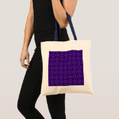 Paarse Patterned Canvas tas (Voorkant (product))