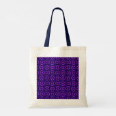 Paarse Patterned Canvas tas (Achterkant)