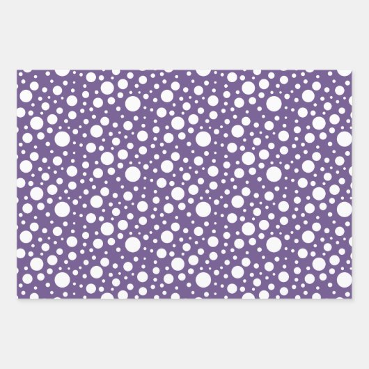 Paarse Patterns Wrapping Paper Sheet Set (Voorkant 3)