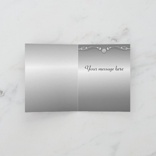 Paarse Pauw bruiloft Dank u kaarten - Tall (Binnen)