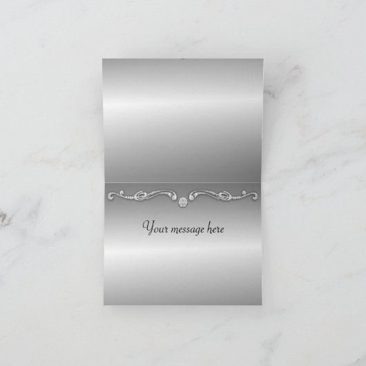 Paarse Pauw Huwelijk Bedankt Kaarten (Binnen)