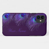 paarse pauw iphone 5 hoesje (Achterkant (horizontaal))