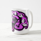 Paarse pauw koffiemok (Voorkant rechts)