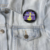 Paarse Pauw Ronde Button 5,7 Cm (In situ)