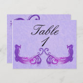 Paarse Pauw Tafelnummer (Voorkant / Achterkant)