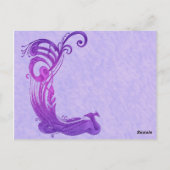 Paarse Pauw Tafelnummer (Achterkant)