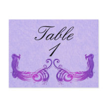 Paarse  Pauw Tafelnummer