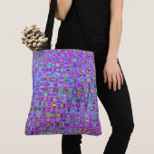 Paarse Pauw Tote Bag (Dichtbij)