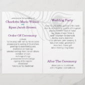 paarse pauw - tweeledig weddenschapsprogramma (Achterkant)