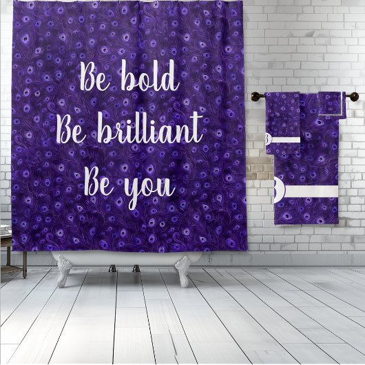 Paarse pauwenparadijs bad handdoek