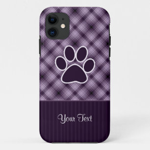 Paarse Paw-afdrukken Case-Mate iPhone Case