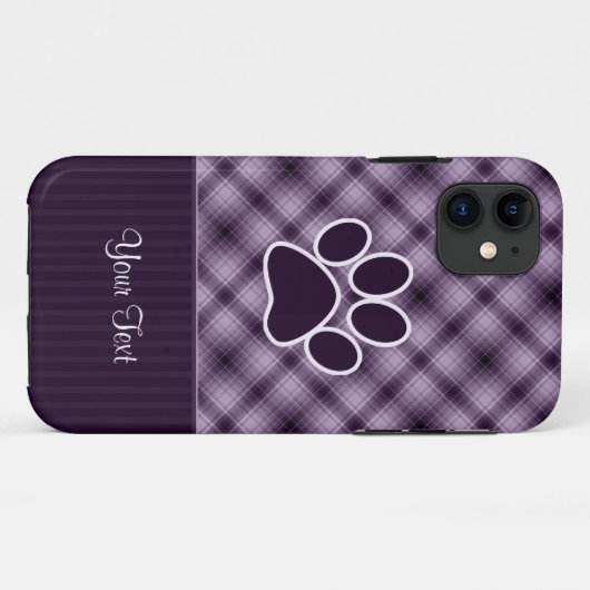 Paarse Paw-afdrukken Case-Mate iPhone Case (Achterkant (horizontaal))