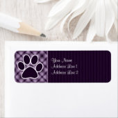 Paarse Paw-afdrukken Etiket (Insitu)