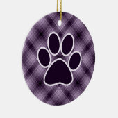 Paarse Paw-afdrukken Keramisch Ornament (Rechts)