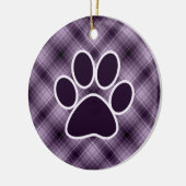 Paarse Paw-afdrukken Keramisch Ornament (Links)