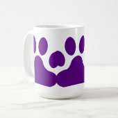 Paarse Paw-afdrukken Koffiemok (Voorkant links)