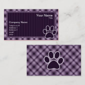 Paarse Paw-afdrukken Visitekaartje (Voorkant / Achterkant)