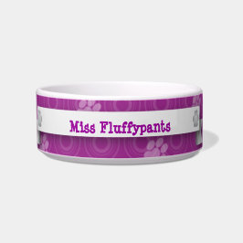 Paarse Paw-afdrukken Voerbakje