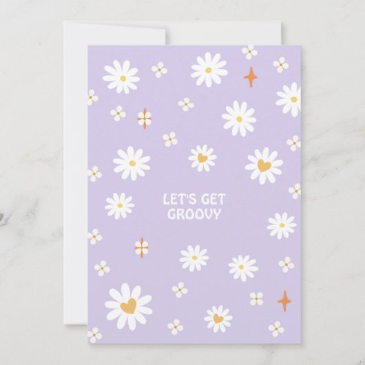 Paarse Peace Out single digit Groovy 10th Birthday Kaart (Achterkant)