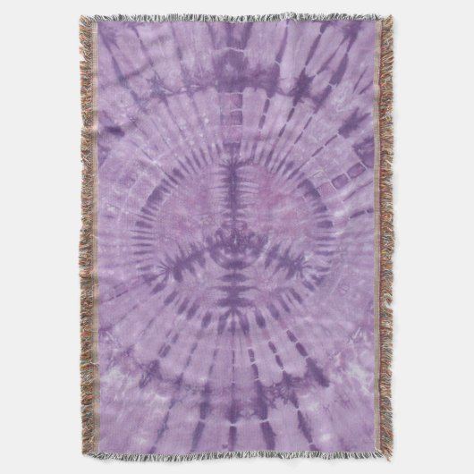 Paarse Peace Tie Dye Deken (Voorkant Verticaal)