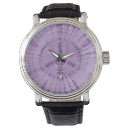 Paarse Peace Tie Dye Horloge