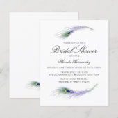 Paarse Peacock Bridal Shower (Voorkant / Achterkant)