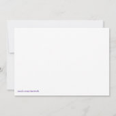 Paarse Peacock Bridal Shower Kaart (Achterkant)