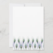 Paarse Peacock Bridal Shower Kaart (Achterkant)