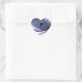 Paarse Peacock-doether Hart Sticker (Tas)