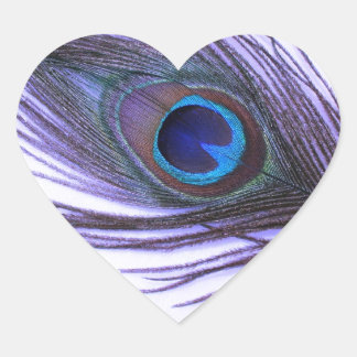 Paarse Peacock-doether Hart Sticker