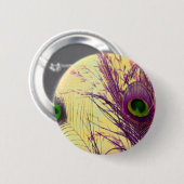 Paarse Peacock-doether Ronde Button 5,7 Cm (Voorkant /achterkant)