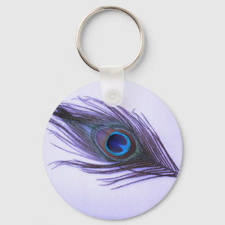 Paarse Peacock-doether Sleutelhanger