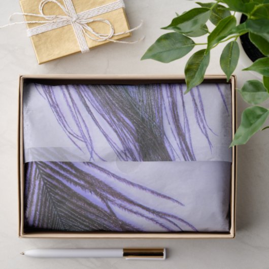 Paarse Peacock-doether Tissuepapier (Geschenk)