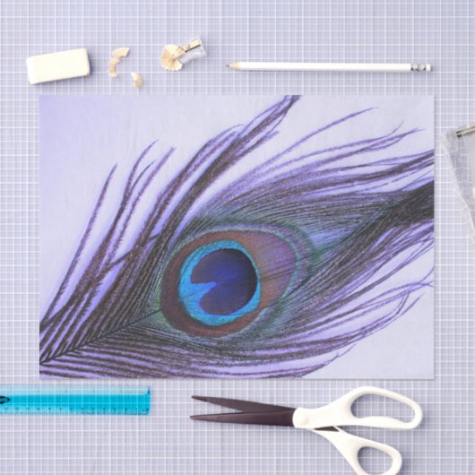 Paarse Peacock-doether Tissuepapier (Craft)