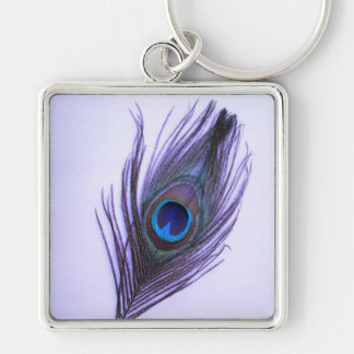 Paarse peacock-doezelaar op Paarse superieure sleu Sleutelhanger