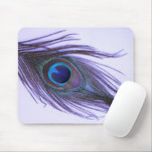 Paarse Peacock Feather 2 Muismat (Met muis)
