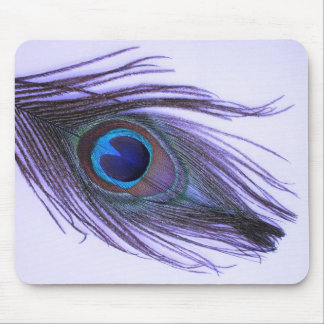 Paarse Peacock Feather 2 Muismat