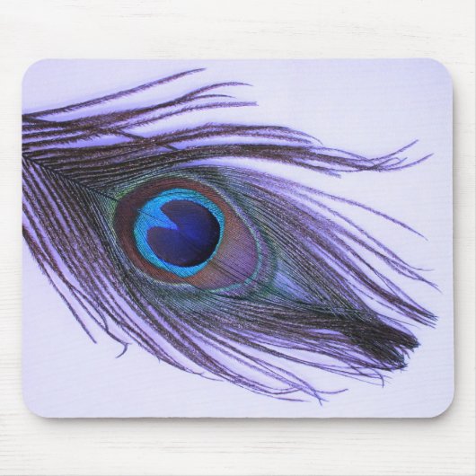 Paarse Peacock Feather 2 Muismat (Voorkant)