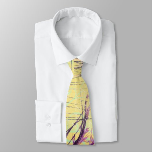 Paarse Peacock Feathers Gifts Stropdas (Gebonden)