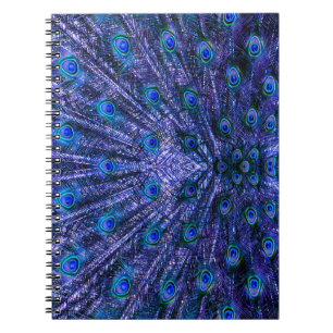 Paarse Peacock Feathers Notitieboek