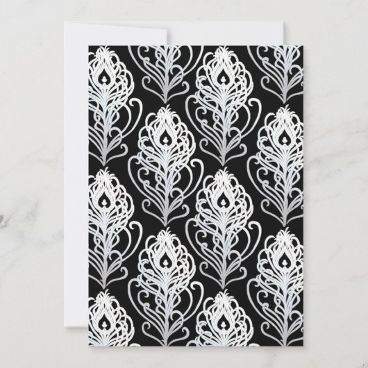 Paarse Peacock-feether-weddenschappen Kaart (Voorkant)