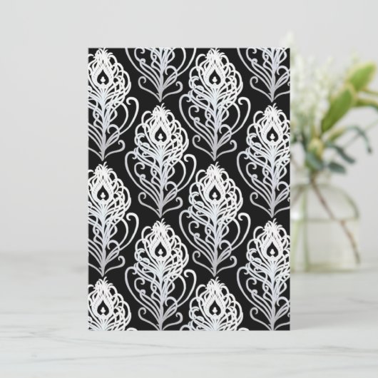 Paarse Peacock-feether-weddenschappen Kaart (Staand voorkant)