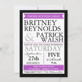 Paarse Peacock-feether-weddenschappen Kaart (Achterkant)