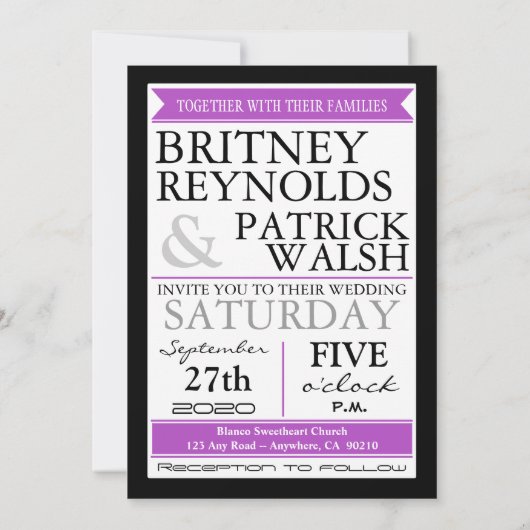 Paarse Peacock-feether-weddenschappen Kaart (Achterkant)