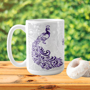 Paarse Peacock - Gepersonaliseerde koffie - Mok