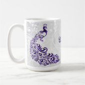 Paarse Peacock - Gepersonaliseerde koffie - Mok (Links)