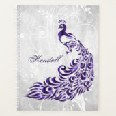 Paarse Peacock - Gepersonaliseerde planner (Voorkant)