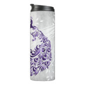 Paarse Peacock - Gepersonaliseerde thermische trom Thermosbeker (Geroteerd rechts)