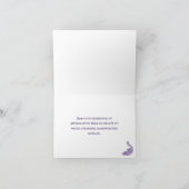 Paarse Peacock Leaf Vine Weddenschap Bedankt kaart (Binnen)