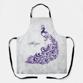 Paarse Peacock personaliseer het Schort van de Dru (Voorkant)